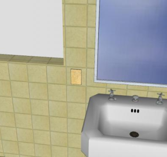 共管公寓30号厕所SU模型下载_sketchup草图大师SKP模型