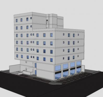 现代自建房SU模型下载_sketchup草图大师SKP模型