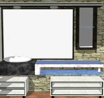 现代厕所卫浴柜SU模型下载_sketchup草图大师SKP模型