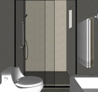 现代卫浴柜卫生间SU模型下载_sketchup草图大师SKP模型