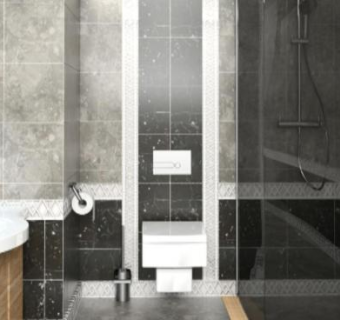 现代风格卫浴柜卫生间SU模型下载_sketchup草图大师SKP模型