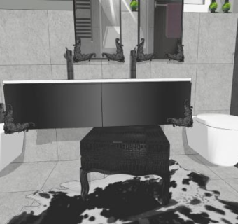 现代浴室卫生间卫浴SU模型下载_sketchup草图大师SKP模型