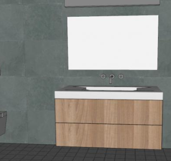 现代卫浴柜浴室SU模型下载_sketchup草图大师SKP模型