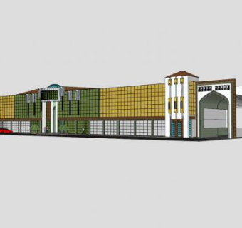 商场广场百货大楼SU模型下载_sketchup草图大师SKP模型