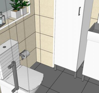 现代材质卫浴卫生间SU模型下载_sketchup草图大师SKP模型