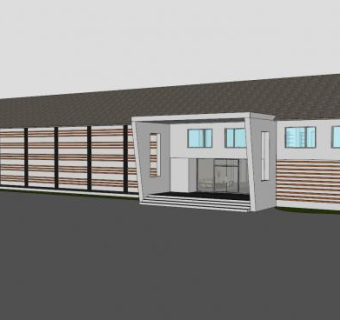 大型公司建筑SU模型下载_sketchup草图大师SKP模型