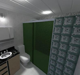 现代卫生间浴室隔断SU模型下载_sketchup草图大师SKP模型