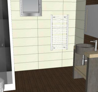 现代大理石浴室卫生间SU模型下载_sketchup草图大师SKP模型