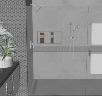 室内沐浴卫浴浴室SU模型下载_sketchup草图大师SKP模型