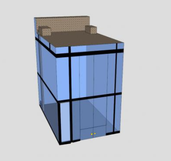 玻璃质地建筑楼SU模型下载_sketchup草图大师SKP模型