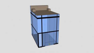 玻璃质地建筑楼SU模型下载_sketchup草图大师SKP模型