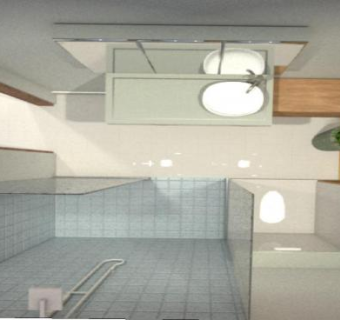 现代沐浴间卫生间SU模型下载_sketchup草图大师SKP模型