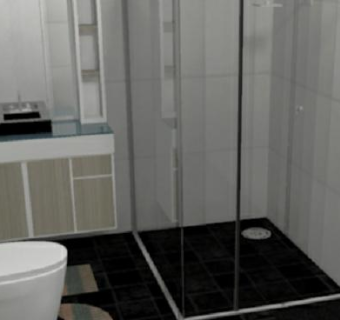 现代卫浴厕所坐厕SU模型下载_sketchup草图大师SKP模型