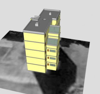 城市住宅楼建筑SU模型下载_sketchup草图大师SKP模型