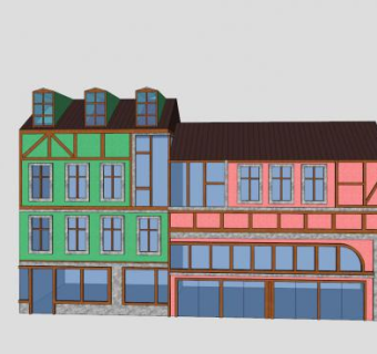 现代住宅楼建筑SU模型下载_sketchup草图大师SKP模型