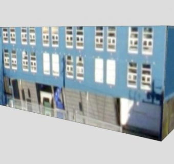 蓝色大楼建筑纹理SU模型下载_sketchup草图大师SKP模型