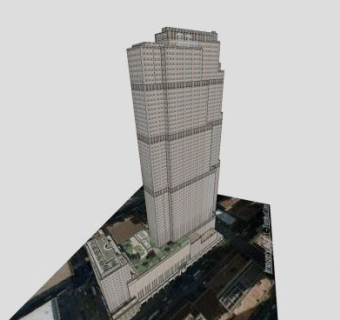 纽约通用电气大楼建筑SU模型下载_sketchup草图大师SKP模型