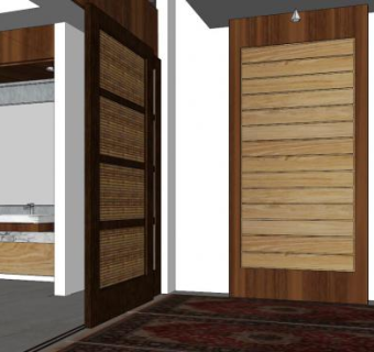 现代厕所隔离浴室SU模型下载_sketchup草图大师SKP模型