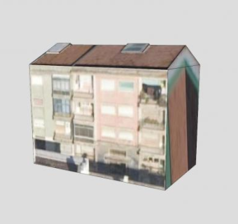 欧式居民楼建筑SU模型下载_sketchup草图大师SKP模型