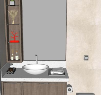 现代厕所浴室家具SU模型下载_sketchup草图大师SKP模型