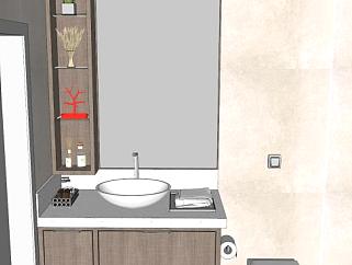 现代厕所浴室家具SU模型下载_sketchup草图大师SKP模型