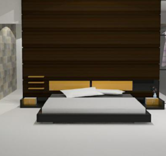 现代简约魅惑卧室SU模型下载_sketchup草图大师SKP模型