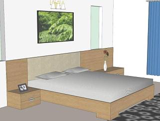 现代卧室最好的床<em>SU模型</em>下载_sketchup草图大师SKP模型