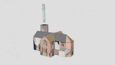 欧式住宅套房纹理建筑SU模型下载_sketchup草图大师SKP模型