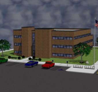 学校教学区建筑SU模型下载_sketchup草图大师SKP模型