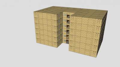 宿舍大楼建筑SU模型下载_sketchup草图大师SKP模型