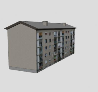 五层美式住宅楼SU模型下载_sketchup草图大师SKP模型