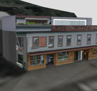 富兰克林商铺楼房建筑SU模型下载_sketchup草图大师SKP模型