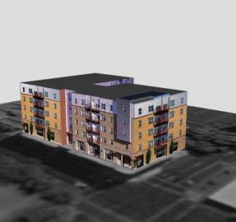 奥罗拉公寓大楼SU模型下载_sketchup草图大师SKP模型