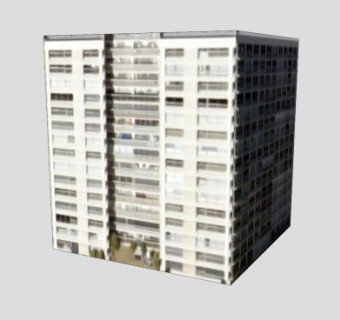 美国公寓住宅楼SU模型下载_sketchup草图大师SKP模型