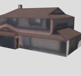 简易房屋纹理建筑SU模型下载_sketchup草图大师SKP模型