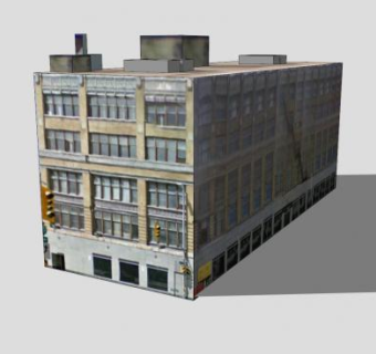 奥美百货公司大楼SU模型下载_sketchup草图大师SKP模型