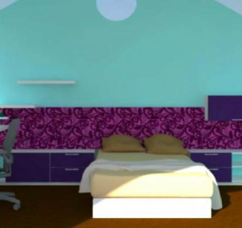 珍珠房间卧室SU模型下载_sketchup草图大师SKP模型