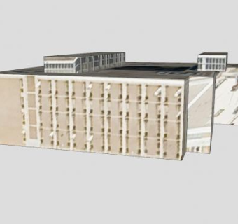 大型办公楼宇建筑SU模型下载_sketchup草图大师SKP模型
