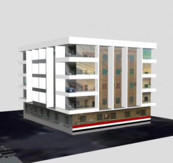 老建筑住宅楼SU模型下载_sketchup草图大师SKP模型