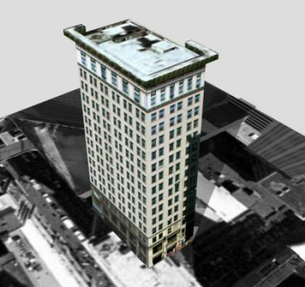 英格尔斯大楼建筑SU模型下载_sketchup草图大师SKP模型