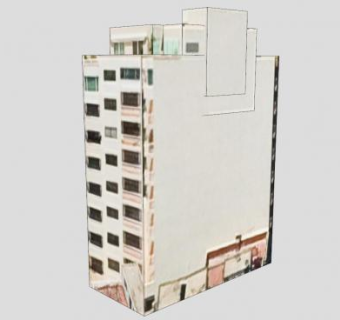 多层公寓楼建筑SU模型下载_sketchup草图大师SKP模型