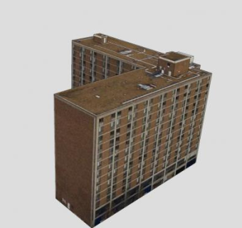现代转角住宅楼建筑SU模型下载_sketchup草图大师SKP模型