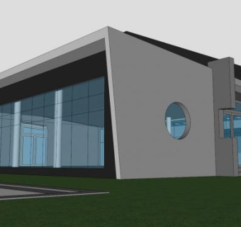 商业广场大楼中心建筑SU模型下载_sketchup草图大师SKP模型