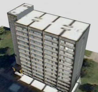 独栋居民楼住宅SU模型下载_sketchup草图大师SKP模型