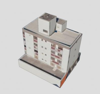 粗糙的楼房建筑SU模型下载_sketchup草图大师SKP模型