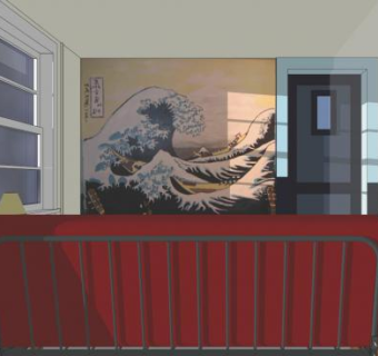 第一套公寓卧室SU模型下载_sketchup草图大师SKP模型