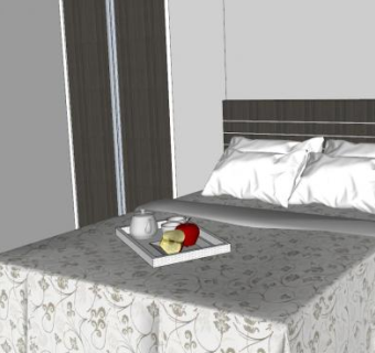 现代服装奢侈品卧室SU模型下载_sketchup草图大师SKP模型