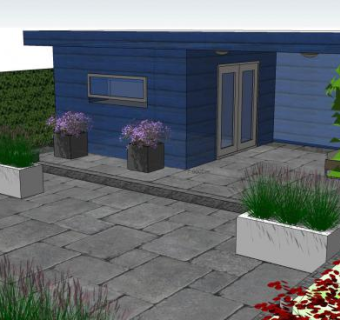 花园观景会客厅SU模型下载_sketchup草图大师SKP模型