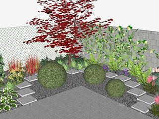 园艺<em>植物</em>花园走道SU模型下载_sketchup草图大师SKP模型