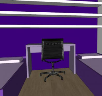 尚塔尔卧室计算机房间SU模型下载_sketchup草图大师SKP模型